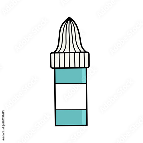 Medical reagent tube for tests vector isolated illustration