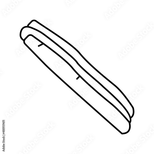 atlantic jackknife clam line icon vector illustration