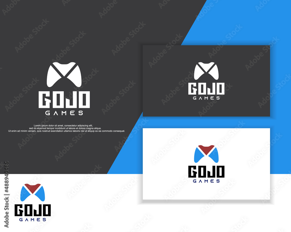 Fototapeta premium simple modern game logo design illustration