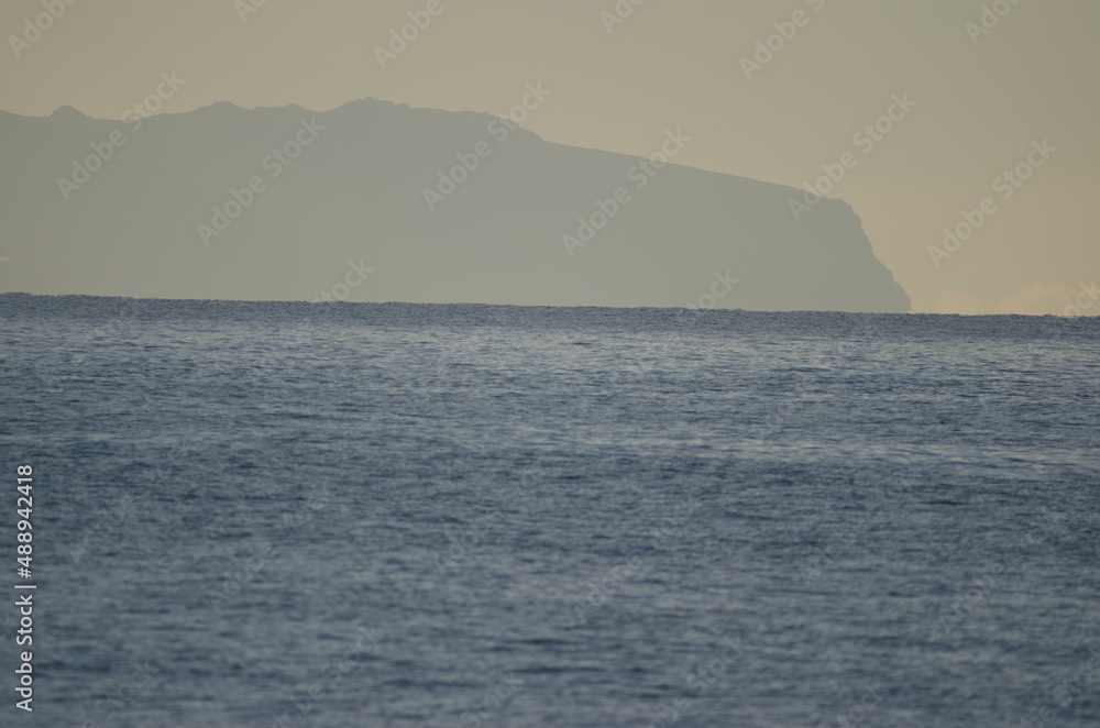 Northwest of the island of La Gomera from La Palma. Canary Islands. Spain. Northwest of the island of La Gomera from La Palma. Canary Islands. Spain.