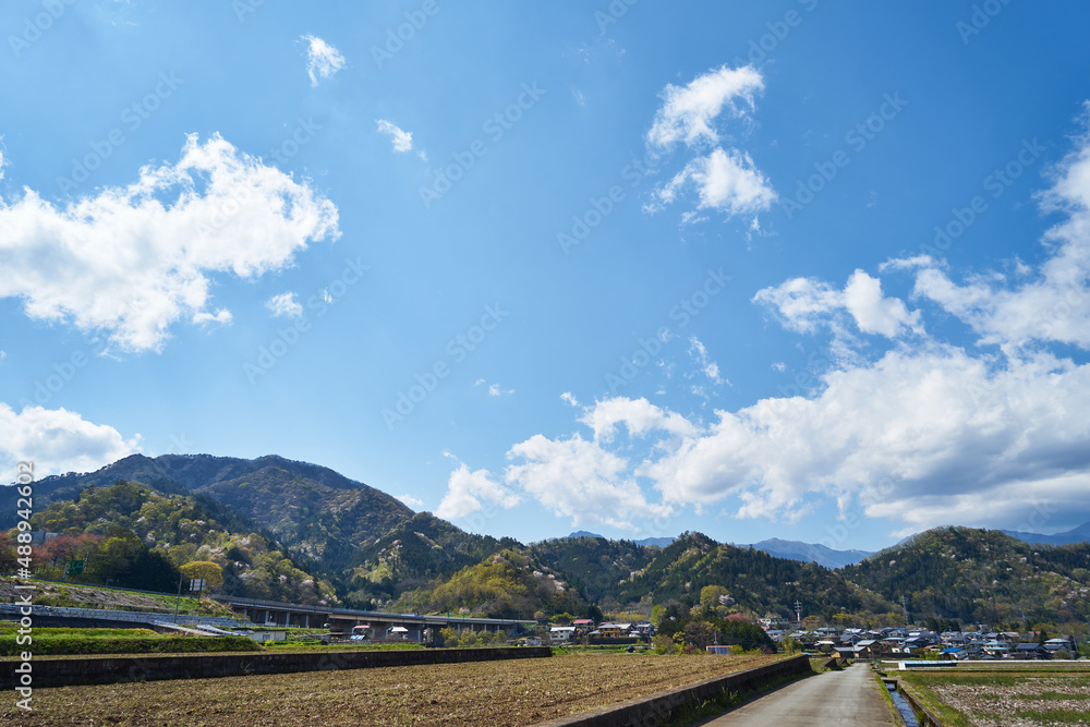 山梨県　都留市大原の景色
