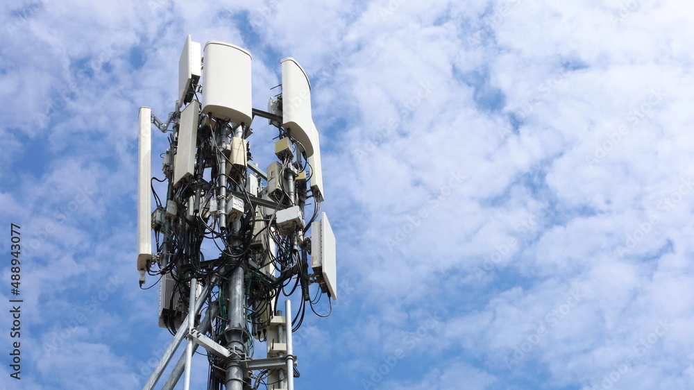 4G and 5G Cellular Base Station. Base Transceiver Station (BSC) Radio