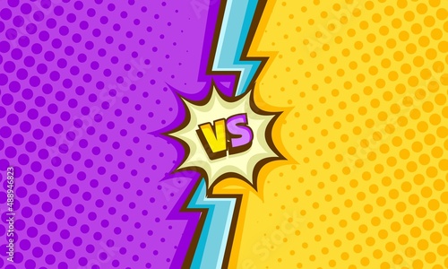 Blank comic versus fight background