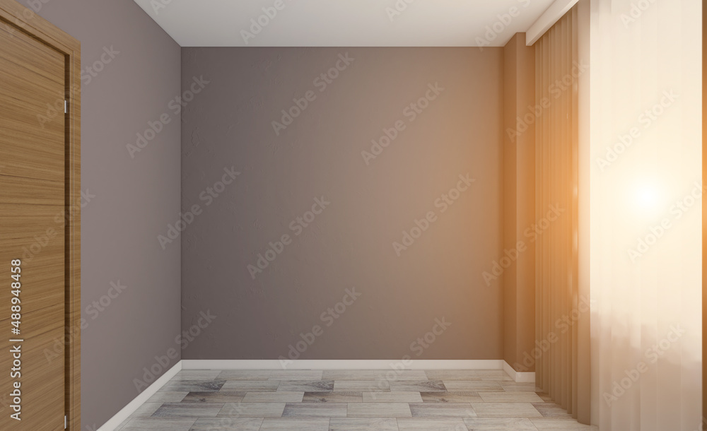Fototapeta premium Open space office interior with like conference room. Mockup. 3D rendering.