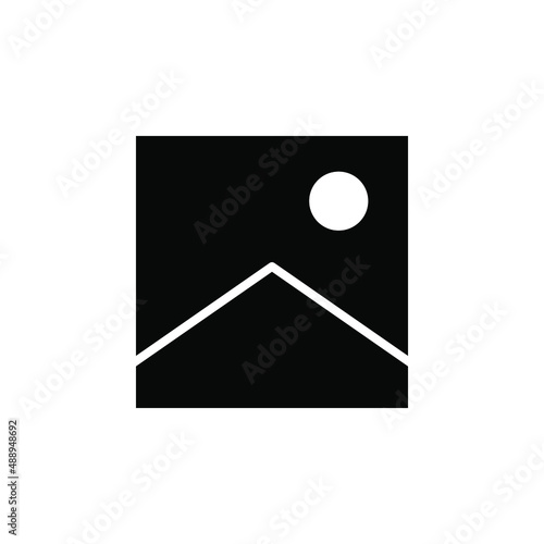 Picture, Gallery, Image Solid Icon Vector Illustration Logo Template. Suitable For Many Purposes.