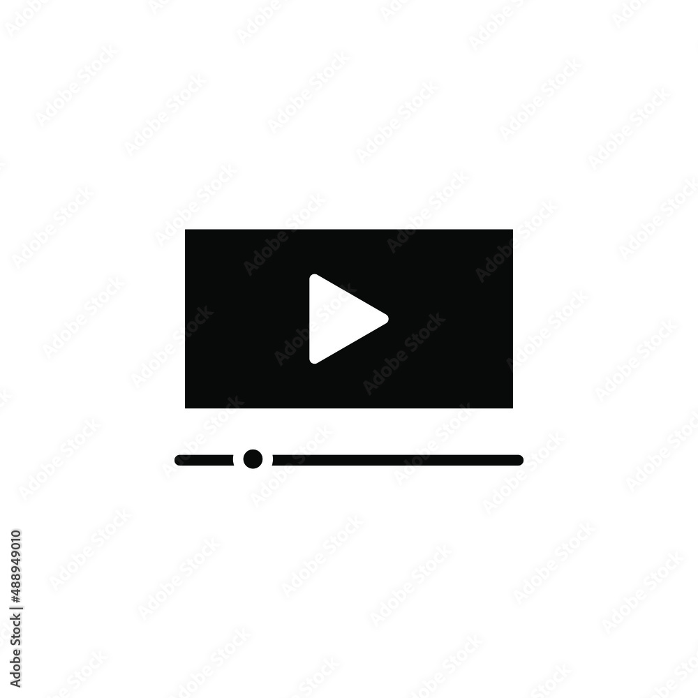 Video, Play, Film, Player, Movie Solid Icon Vector Illustration Logo Template. Suitable For Many Purposes. Video, Play, Film, Player, Movie Solid Icon Vector Illustration Logo Template. Suitable For Many Purposes.