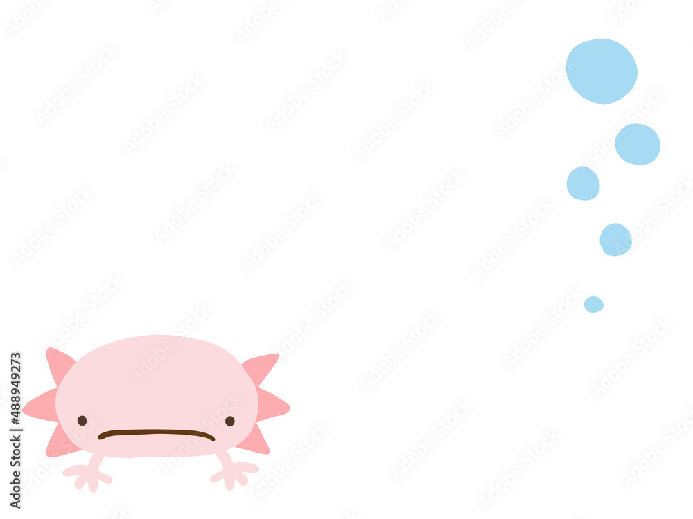 かわいいウーパールーパーとあぶく 手描きイラスト素材 Stock Vector Adobe Stock かわいいウーパールーパーとあぶく 手描きイラスト素材 Stock Vector Adobe Stock