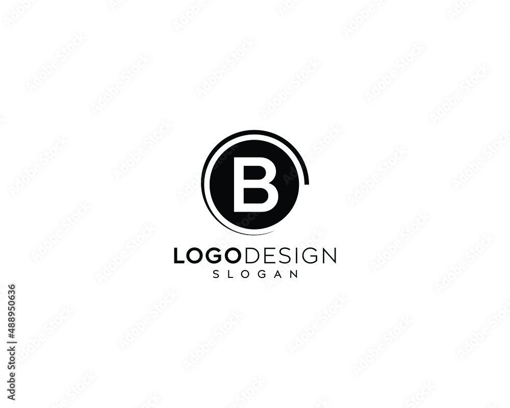 Minimalist letter B Logo Design