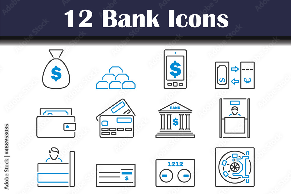 Bank Icon Set Bank Icon Set
