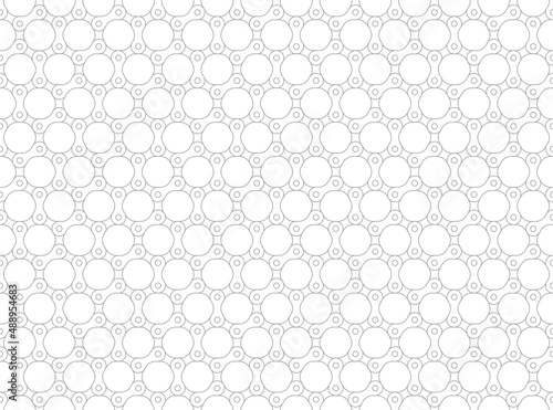 Vector seamless line geometric grid texture chain. Isolated on white background.