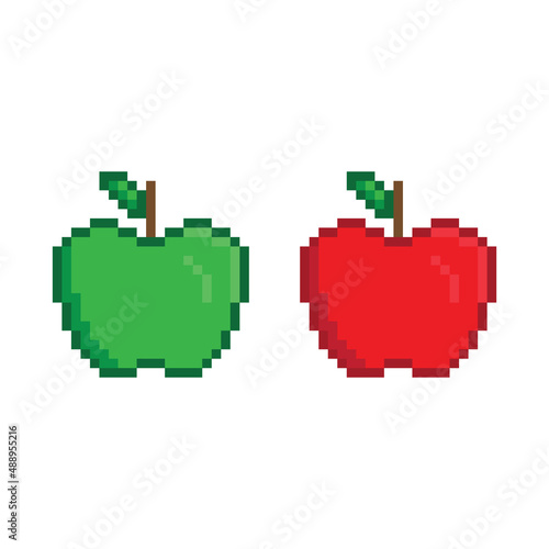 pixel apple icon vector pixel element for game