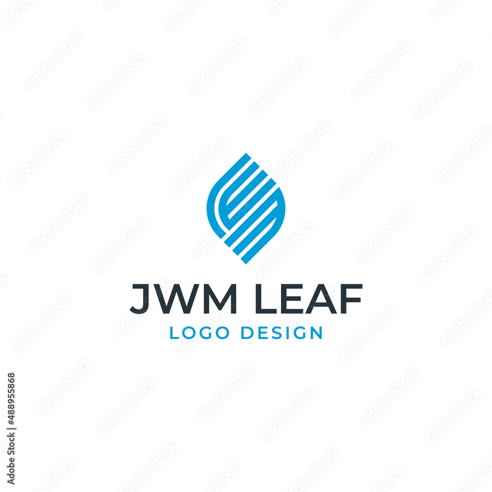 JWM LEAF LOGO DESIGN VECTOR JWM LEAF LOGO DESIGN VECTOR