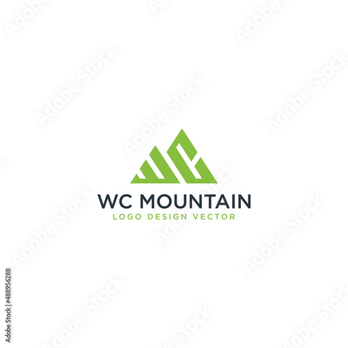 WC MOUNTAIN LOGO DESIGN VECTOR