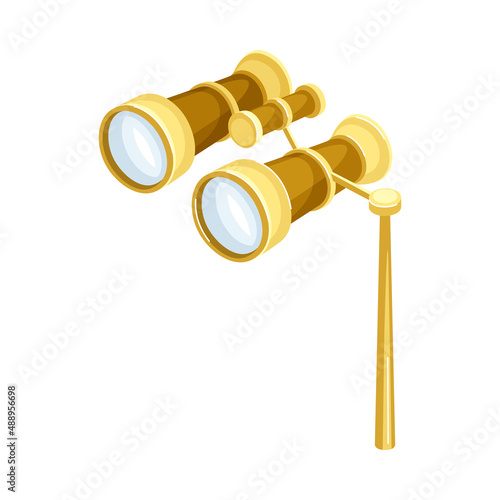 Vintage opera glasses. Theater and show accessory vector illustration
