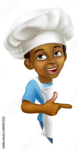 Black Boy Cartoon Child Che...