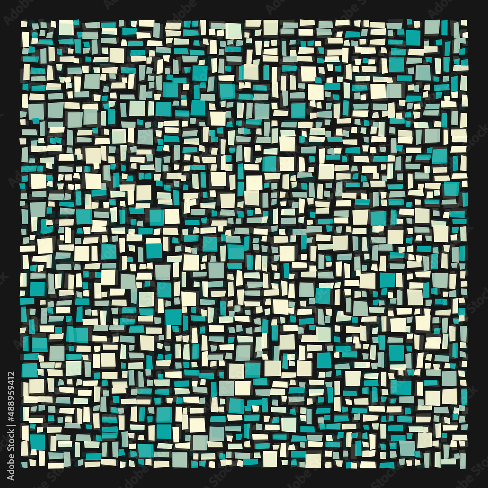 Fototapeta premium Offset Quads generative art background art illustration