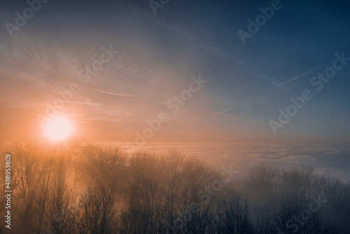 Foggy Sunset Burg Frankenstein © Andre
