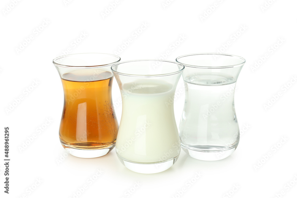Ramadan Kareem drinks isolated on white background Ramadan Kareem drinks isolated on white background