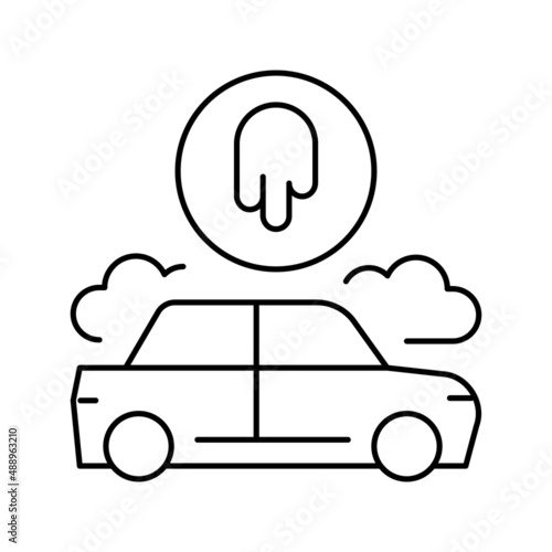 custom auto paint line icon vector illustration