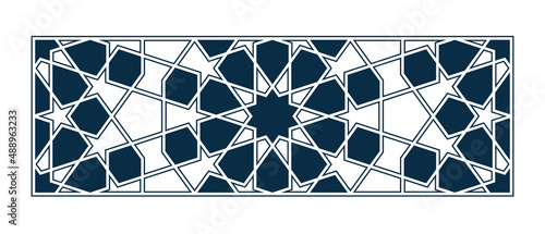 Bild auf Leinwand Geometric Islamic Mosaic Pattern for decoration greeting card or interior