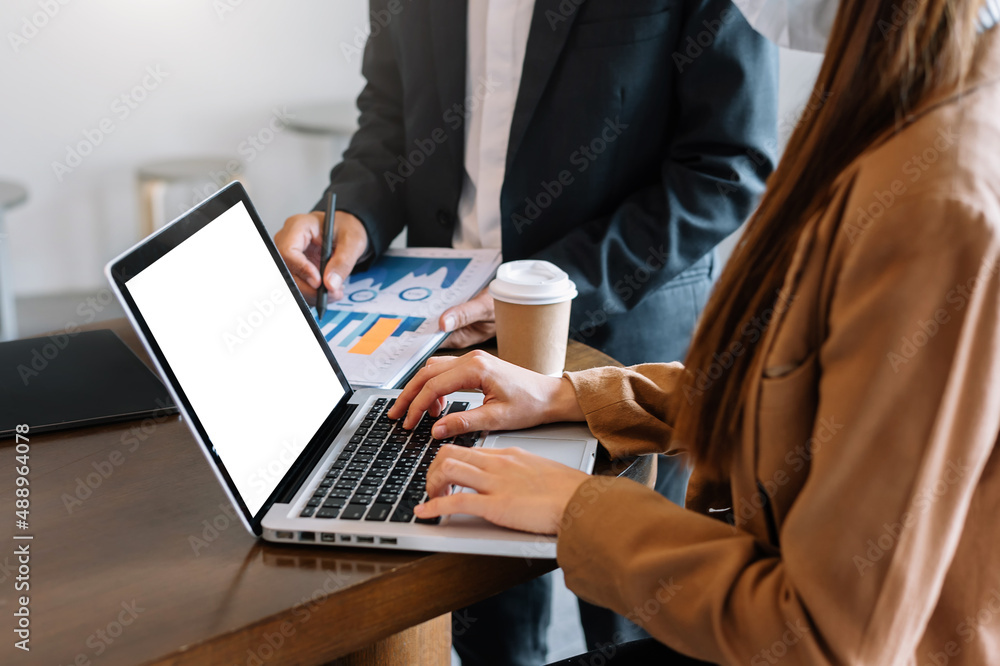 Professional business partner consulting the strategy together Professional business partner consulting the strategy together