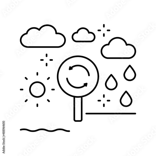 climatope system line icon vector illustration