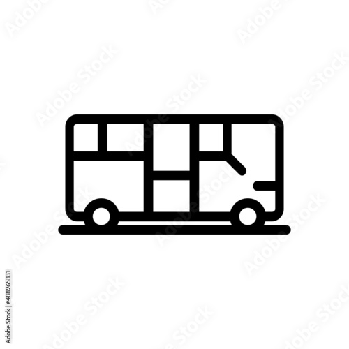 Transport line bus icon