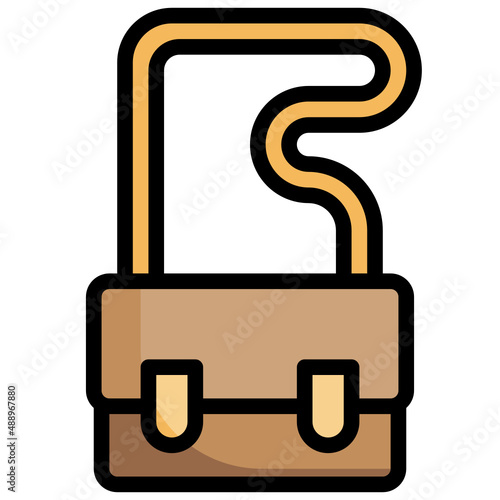 CROSSBODY filled outline icon,linear,outline,graphic,illustration