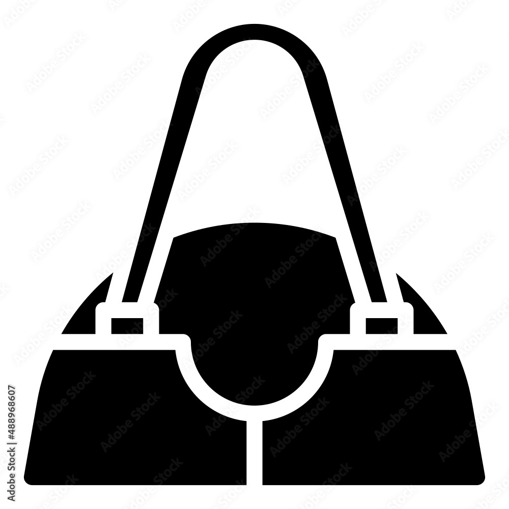 HAND BAG glyph icon,linear,outline,graphic,illustration