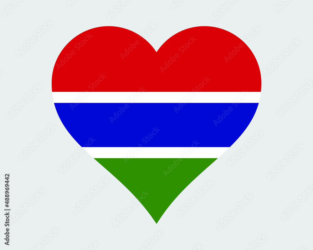 The Gambia Heart Flag. Gambian Love Shape Country Nation National Flag. Republic of The Gambia Banner Icon Sign Symbol. EPS Vector Illustration. The Gambia Heart Flag. Gambian Love Shape Country Nation National Flag. Republic of The Gambia Banner Icon Sign Symbol. EPS Vector Illustration.