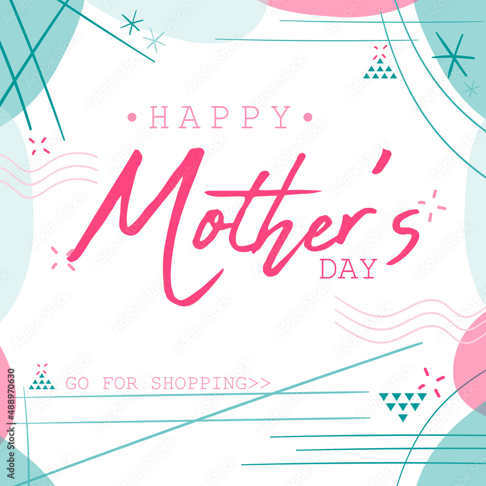 Geometry happy mother's day template