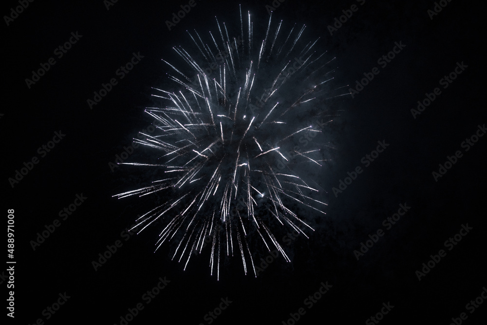 fireworks in the night sky