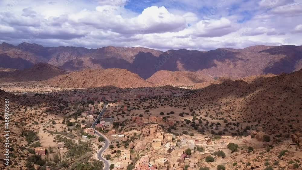 AERIAL: Dry Landscape in Sahara Desert