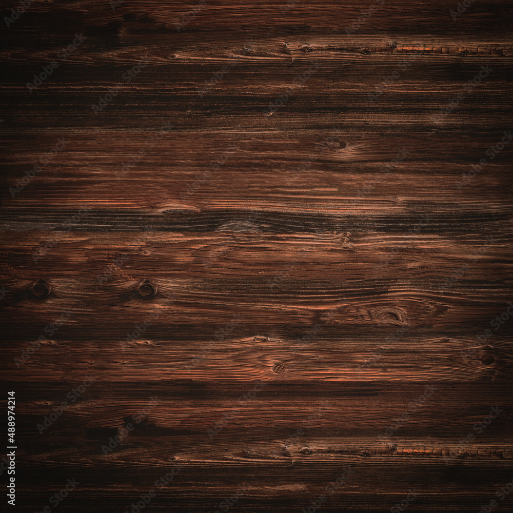 Naklejka premium Old brown rustic dark grunge wooden timber texture - wood background square