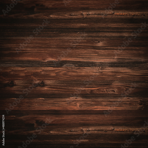 Old brown rustic dark grunge wooden timber texture - wood background square