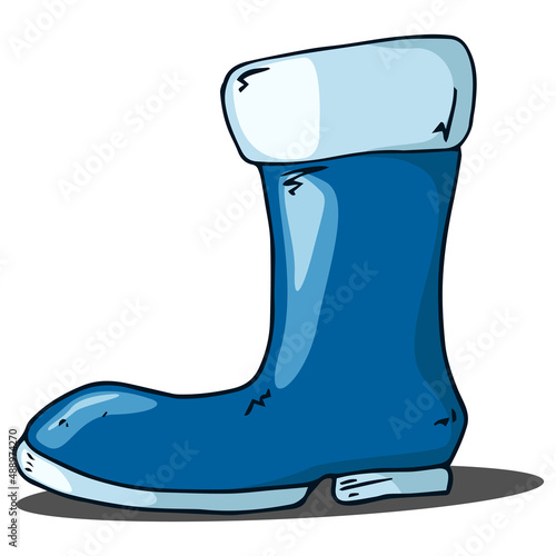 Garden rubber boots. Vector illustration of rubber boots. Spring rubber boots for gardening.