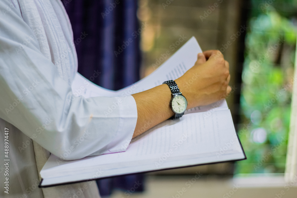 person reading a book