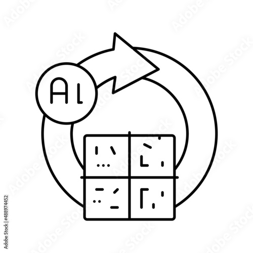 recycling aluminium production line icon vector illustration