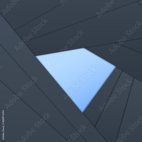 Blue and gray papercut background design concept