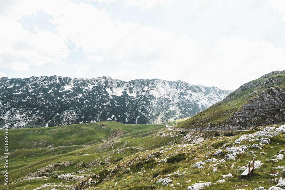 Trail to the Bobotov Kuk located in the center of Durmitor National Park in Northern Montenegro.