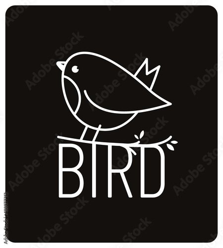 logo oiseau, marque accessoires et objets pour les passereaux du jardin, association de protection des oiseaux, sticker oiseau, observation, ornithologie, application, 
