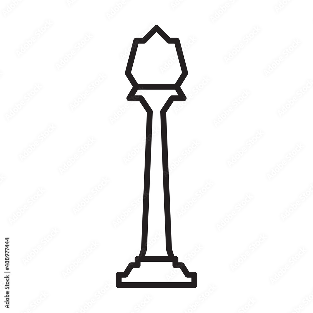Chess game outline vector icon.Outline vector illustration of gueen. Isolated illustration of chess game icon on white background.