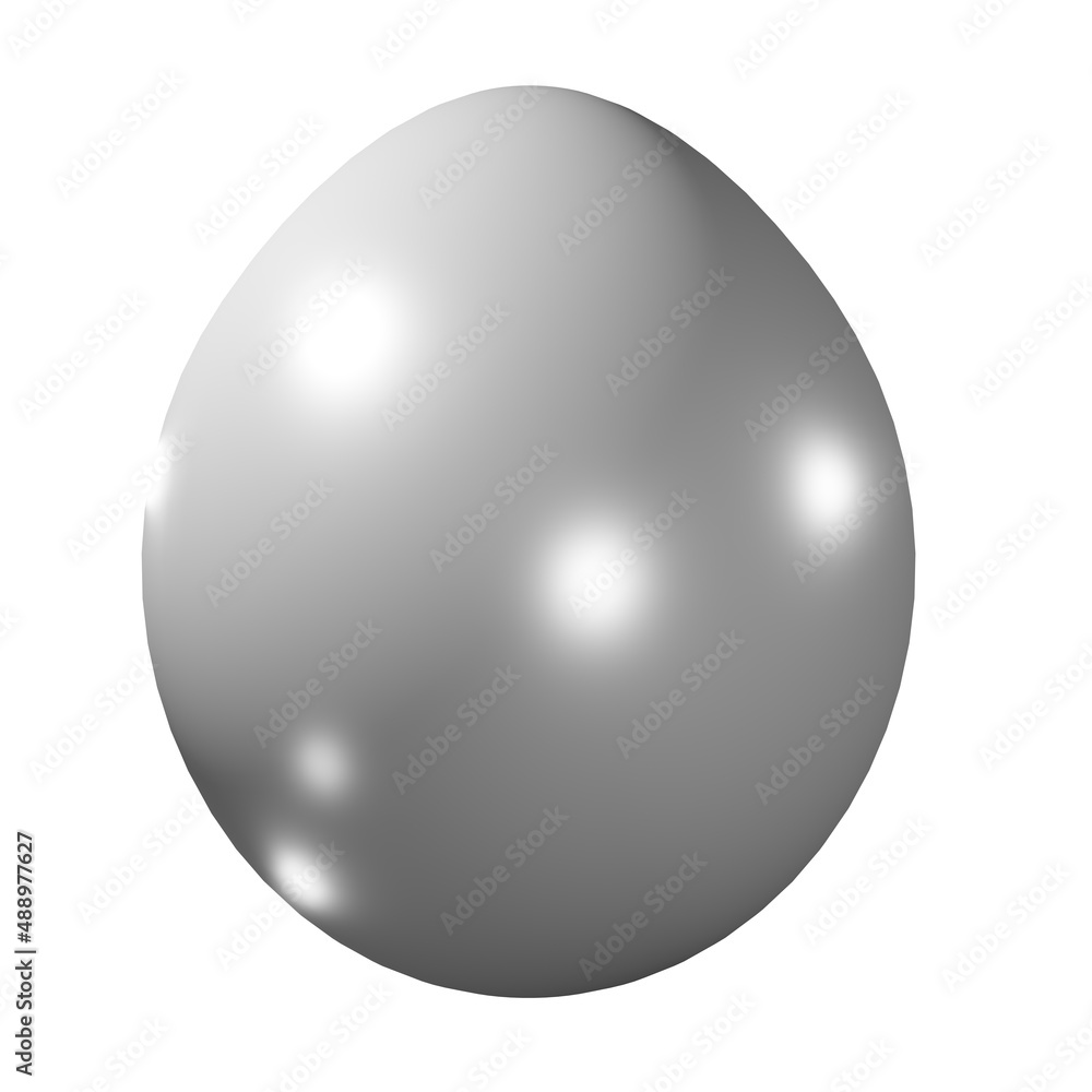 3D visual representation of a color abstract easter egg 3D visual representation of a color abstract easter egg
