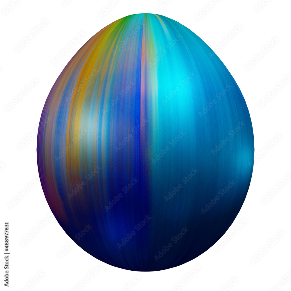 3D visual representation of a color abstract easter egg