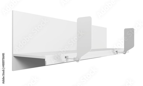 Small display with shelf stopper, product display 3d mockup
