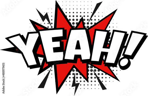 Yeah scream illustrated comic magazine, pop art. Vector magazine superhero cover, bubble book with text illustration