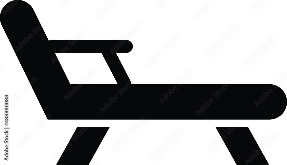 Deck chair Vector Icon Design Illustration Deck chair Vector Icon Design Illustration