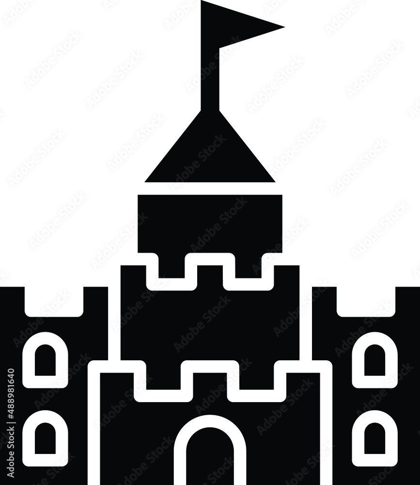 Sand castle Vector Icon Design Illustration Sand castle Vector Icon Design Illustration