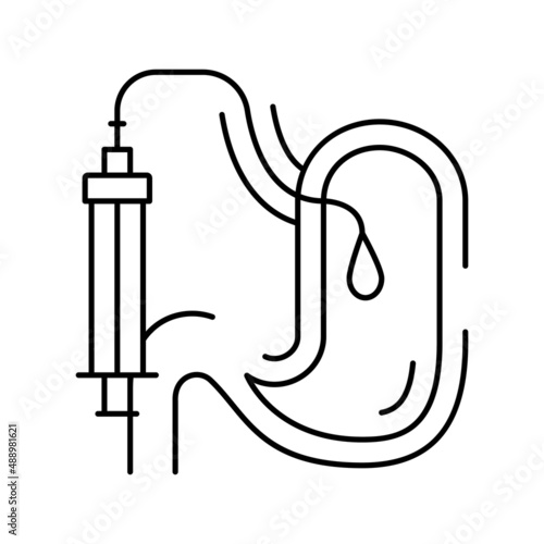 treatment bariatric line icon vector illustration