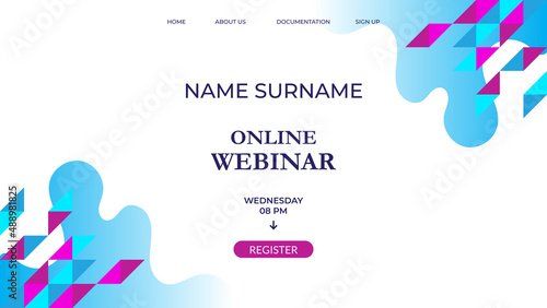 clean geometric background for online webinar template
